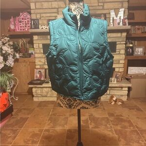 Thread and Supply Teal Quilted Puffer Vest